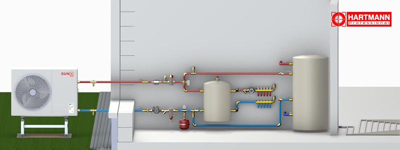 Instalacja hydrauliczna pompy ciepła